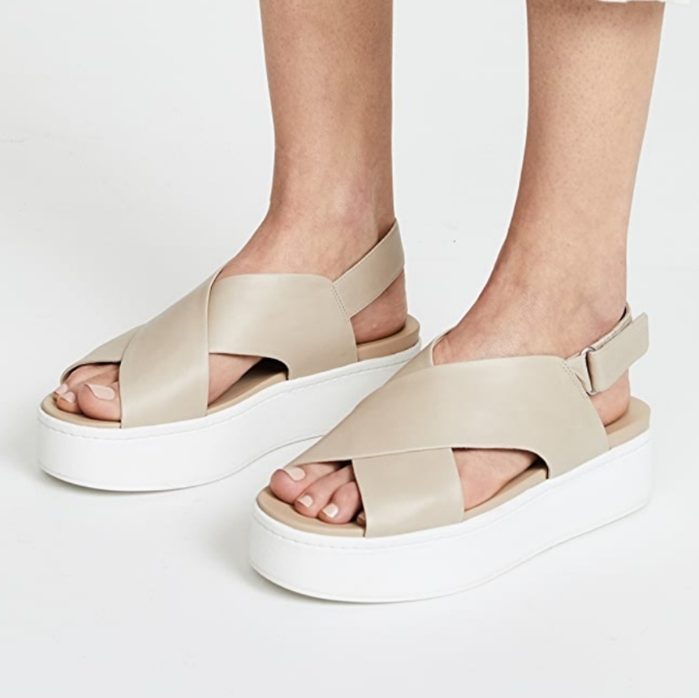 Vince Weslan Crisscross Flatform Sandals